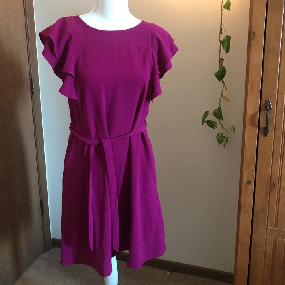 Magenta sleeveless dress